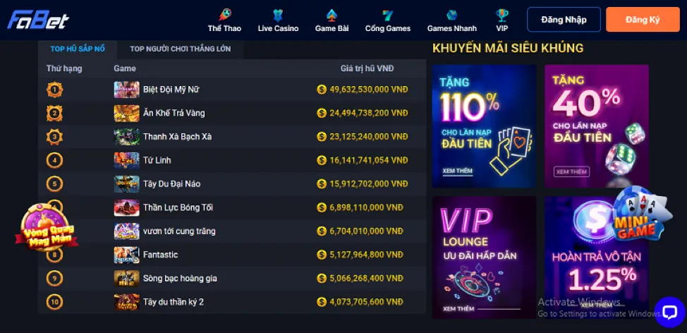 Hoàn trả cao cho thành viên 77 king88