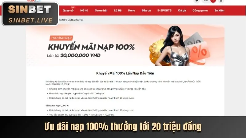 Thưởng nạp lần đầu tại 77 king88